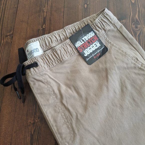 NWT Men's Hollywood Stretch Jogger Khaki XL Signature Comfort - Picture 3 of 15